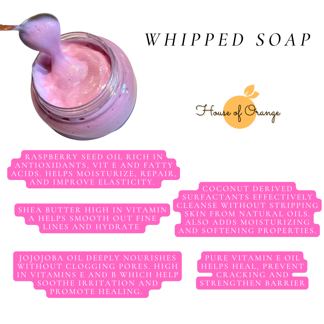 Pink Raspberry & Prosecco Whipped Soap and Body Butter