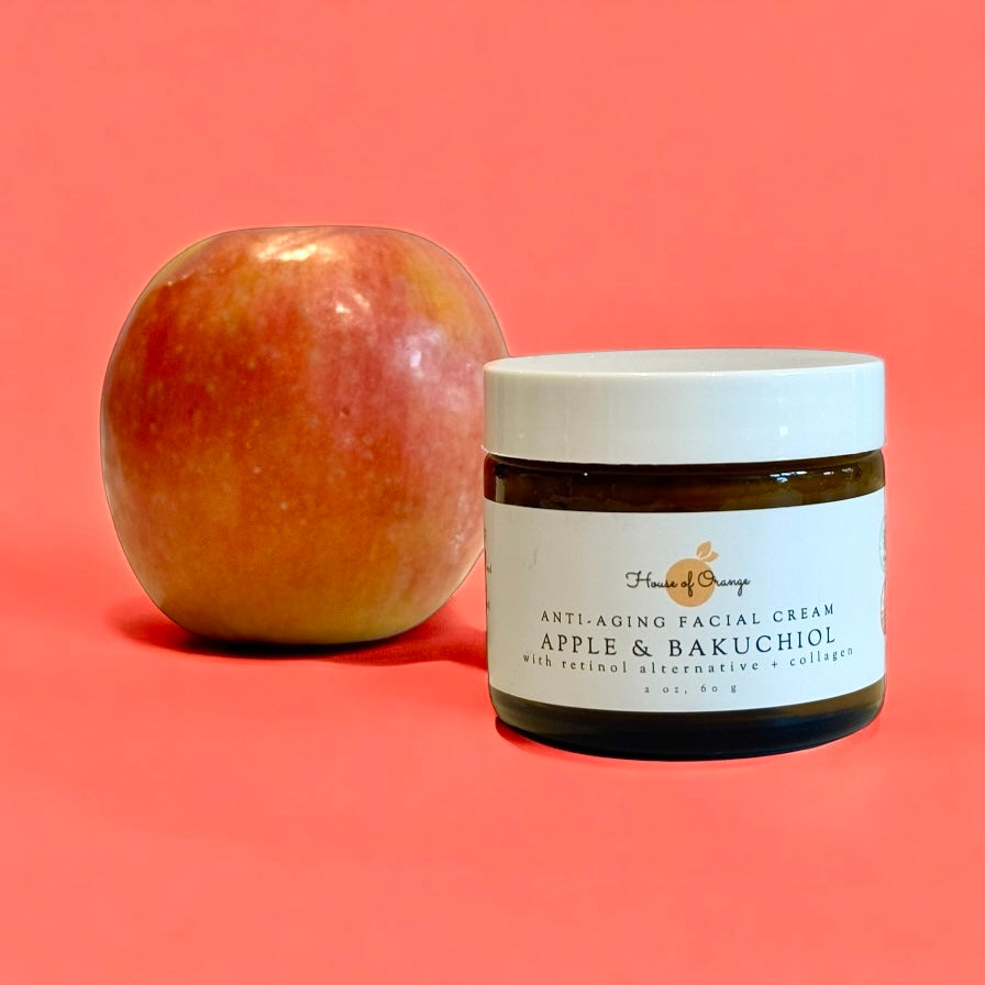 Apple & Bakuchiol Facial Cream (Retinol Alternative + Collagen)