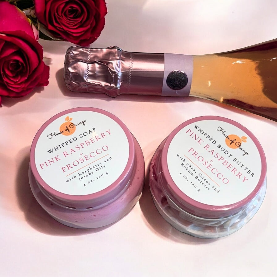 Pink Raspberry & Prosecco Whipped Soap and Body Butter