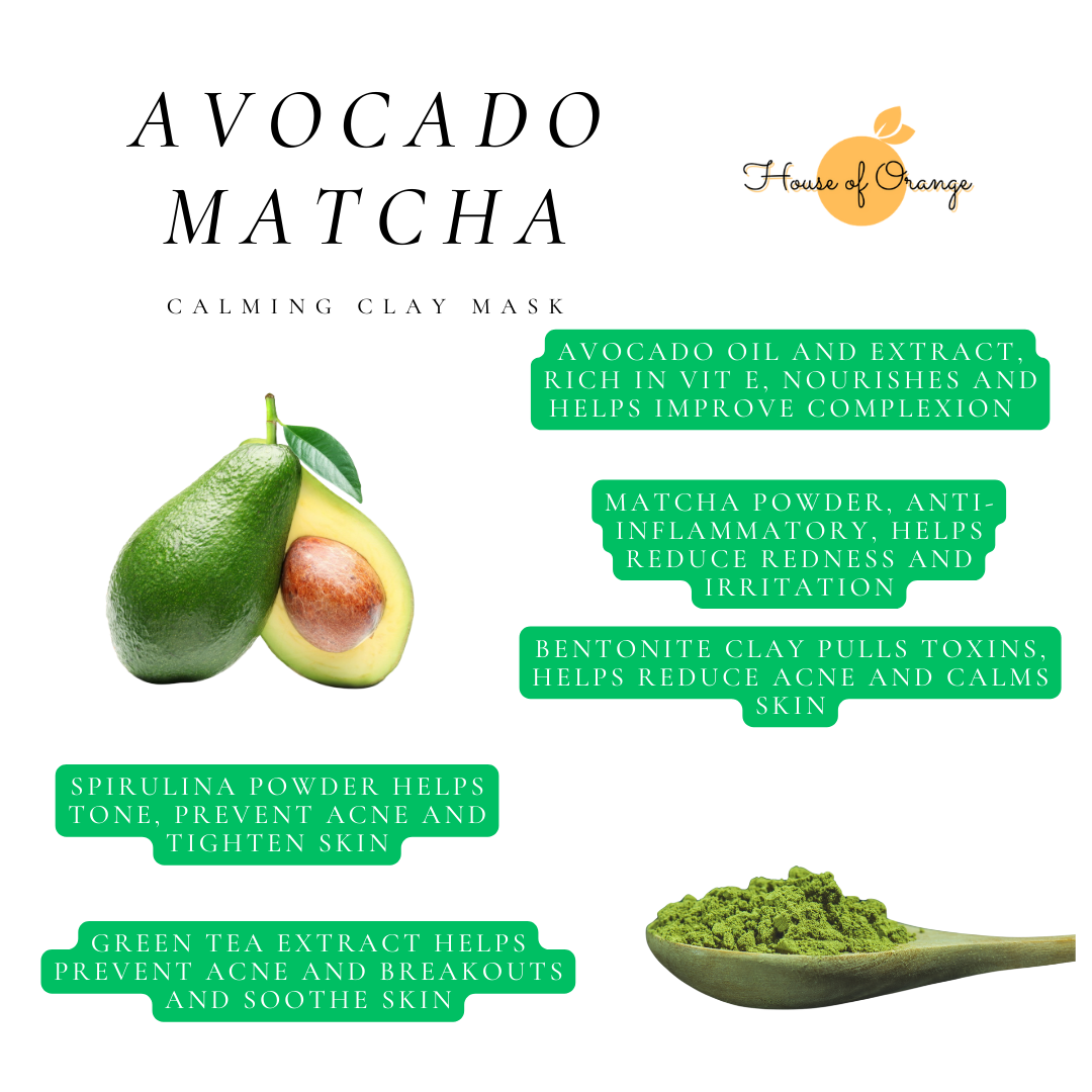 Avocado Matcha Calming Clay Mask